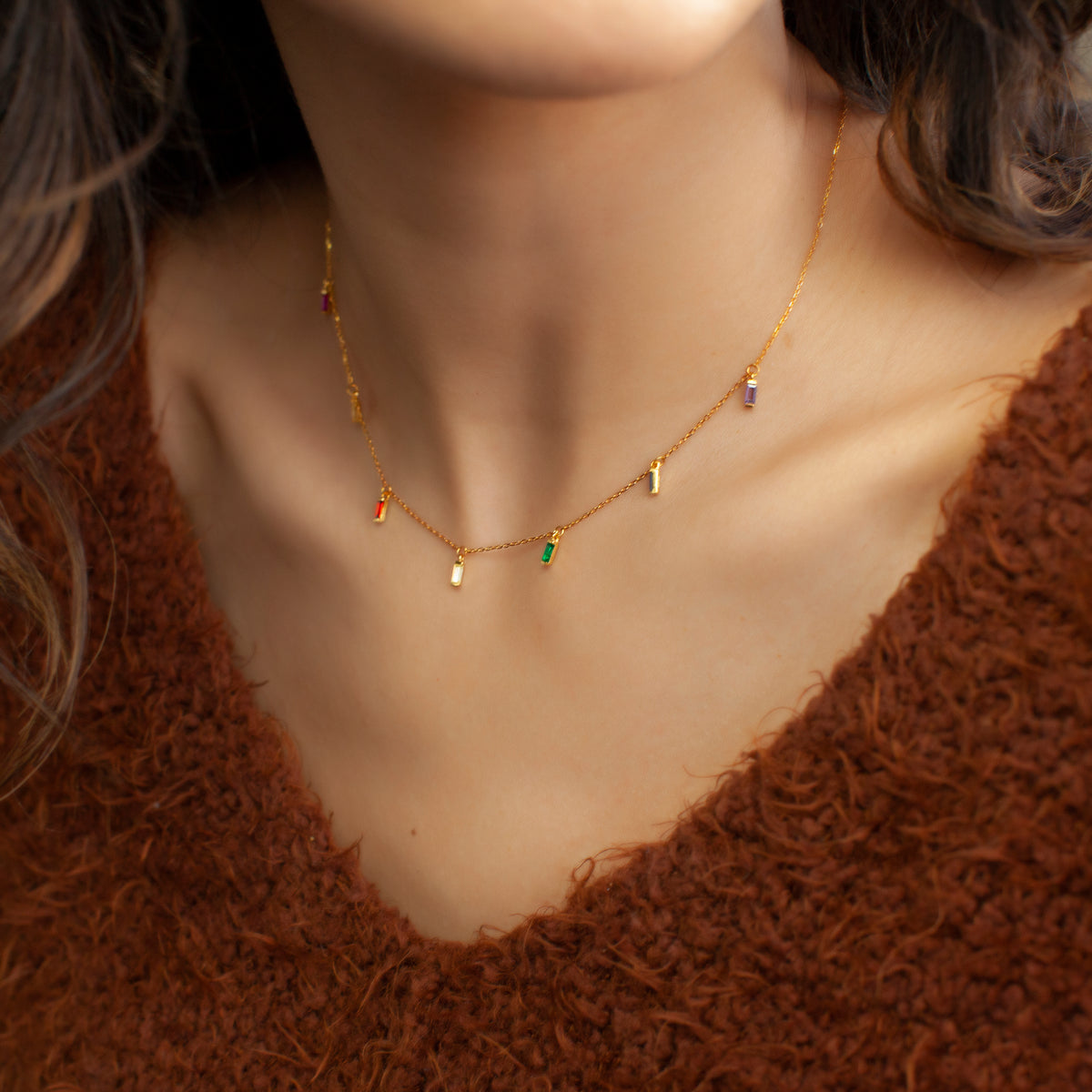 Gypsophila Necklace Moon Frost Jewelry