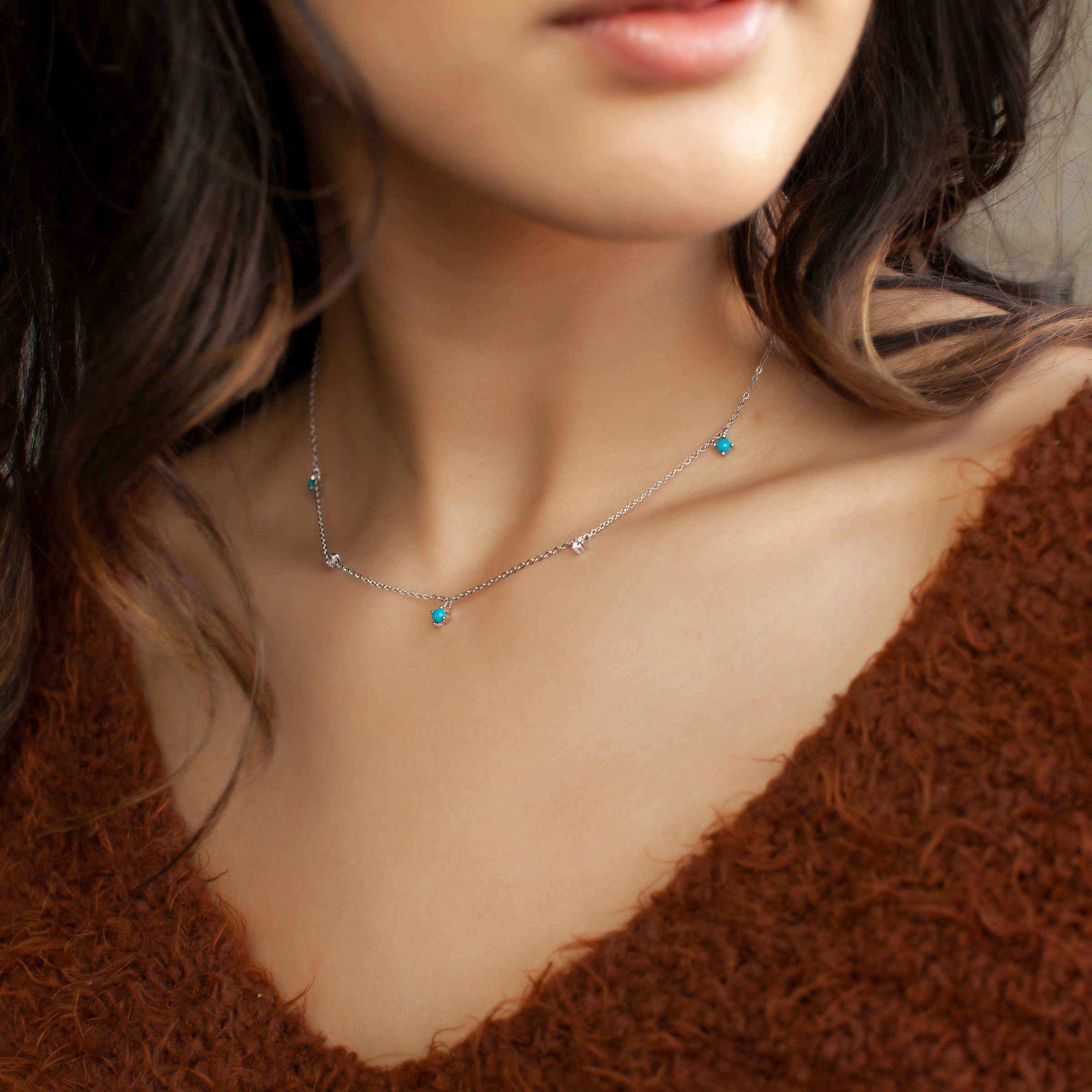 Turquoise Chain Necklace – Moon Frost Jewelry